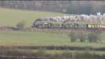 6024 and 5051 passing Westleigh on the climb to Whiteball Tunnel